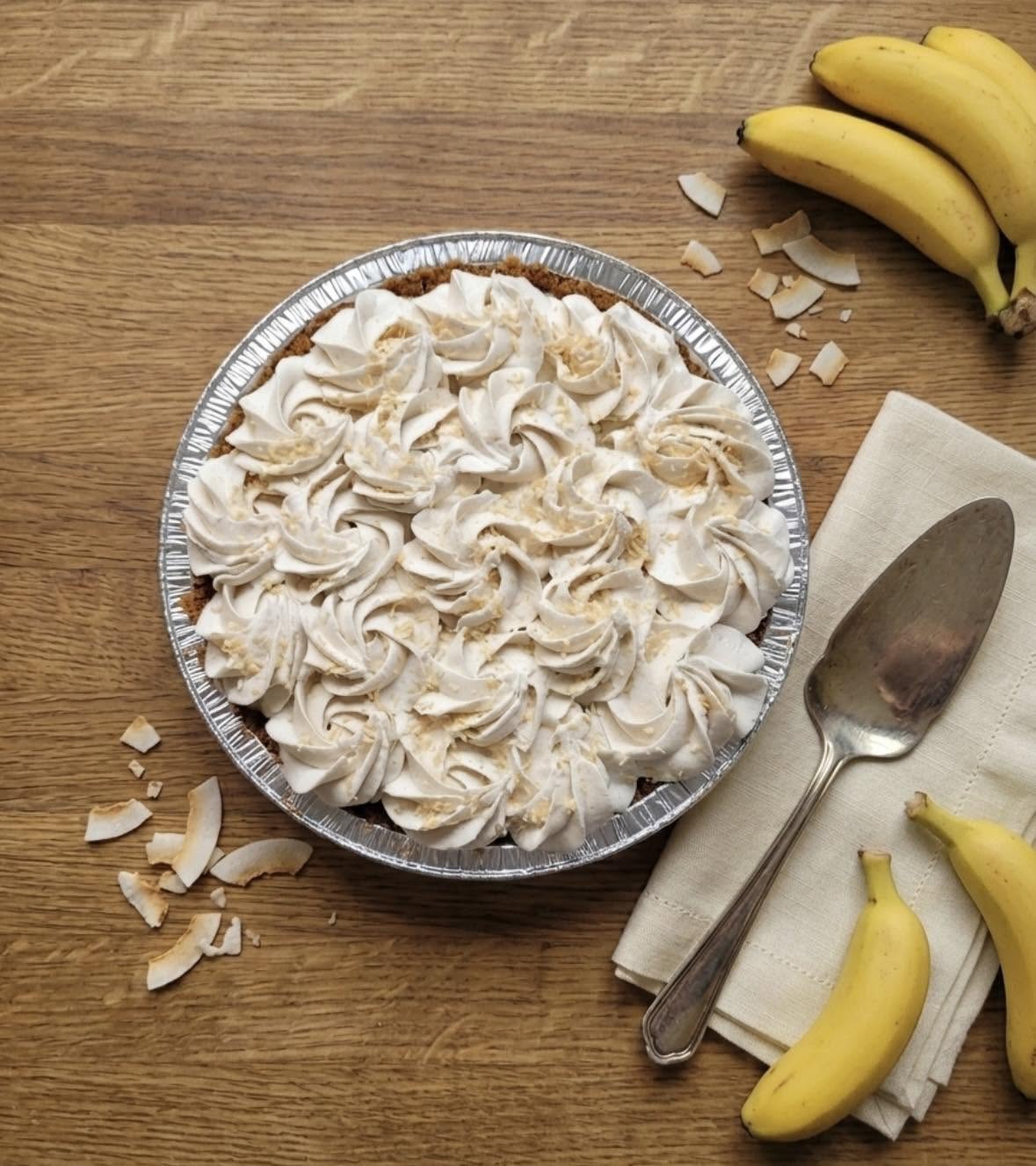 Tarte aux Bananes er Noix de coco
